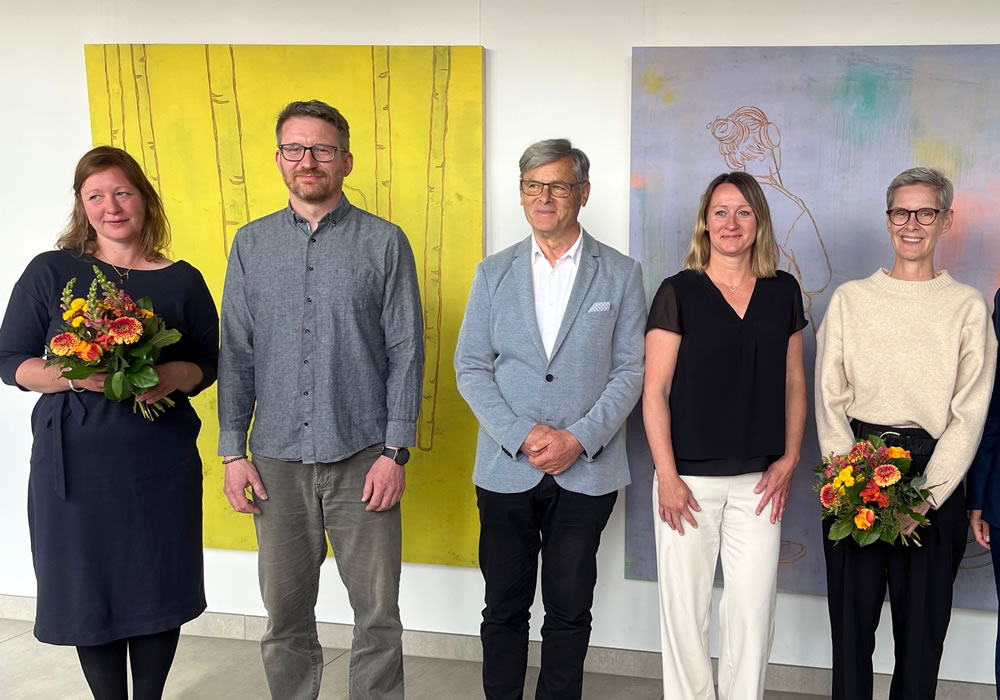 Vereinsvorstände (v.l.n.r.): Franziska Müller, Gabriel Dobersch, Dr. Wolfram Göhre, Jana Tattenberg, Ariane Böttcher (nicht im Bild: Steffen Glatz, Ove Sachse)